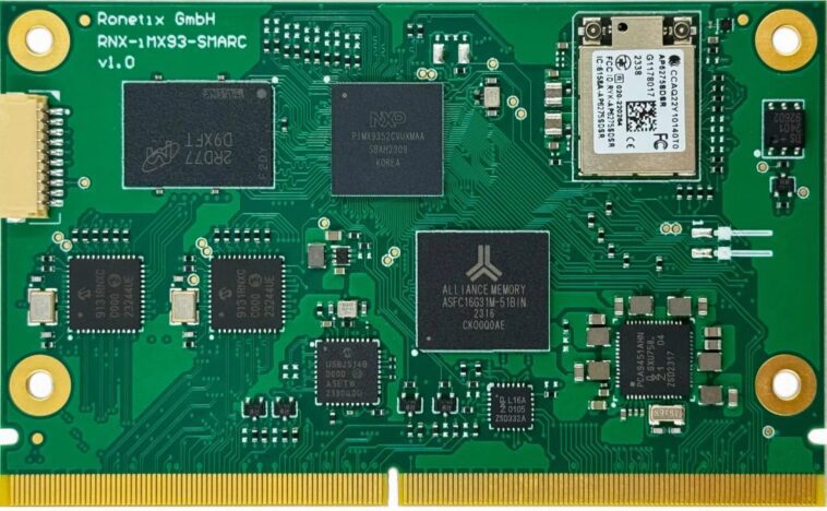 Ronetix lance les SoM NXP i.MX93 dans les formats SMARC et OSM-L 1 Ronetix RNX iMX93 SMARC i.MX93 SoM