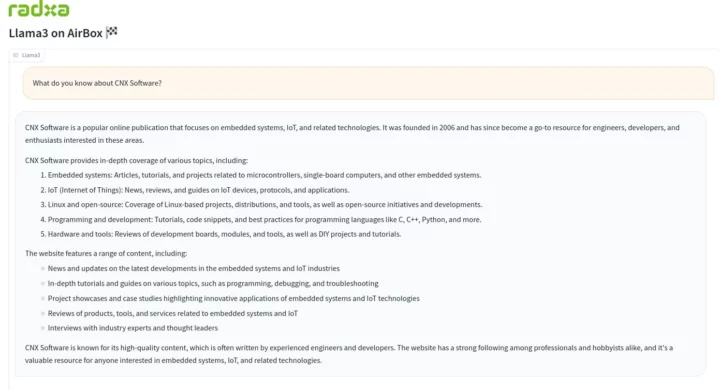Llama3 sur Radxa Fogwise AirBox