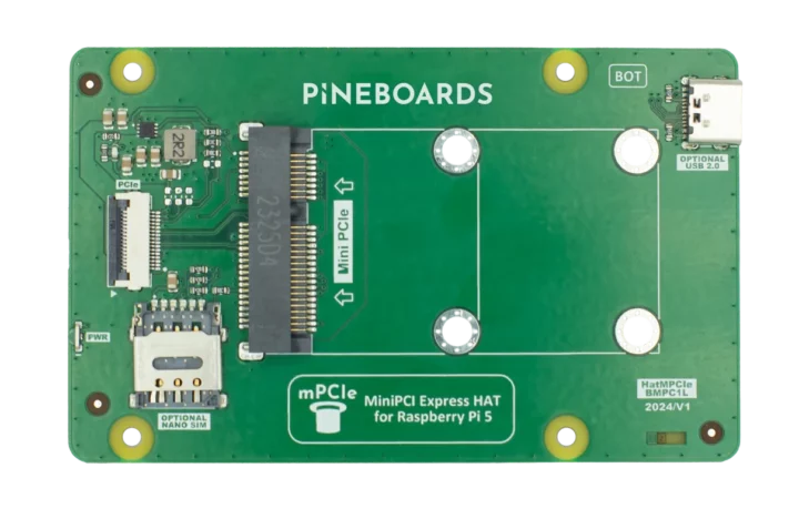 Chapeau de planches de pin mPCIe