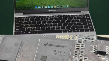 L'ordinateur portable Muse Book est doté d'un processeur SpacemiT K1 octa-core RISC-V AI, jusqu'à 16 Go de RAM
