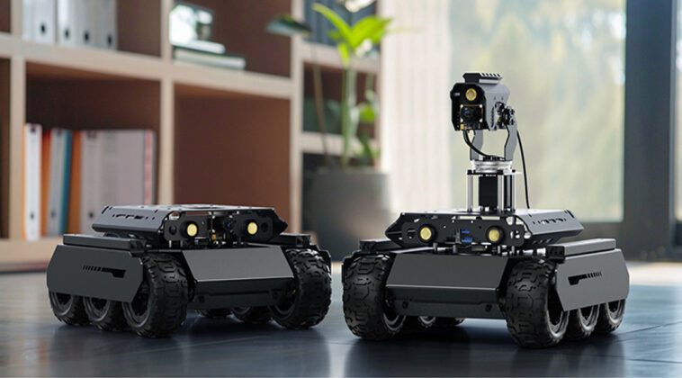 Waveshare UGV Rover - Un robot IA à 6 roues construit autour de Raspberry Pi 4/5 et ESP32 1 Waveshare Unmanned Ground Vehicle Rover(UGV) for Raspberry Pi 4 and Pi 5