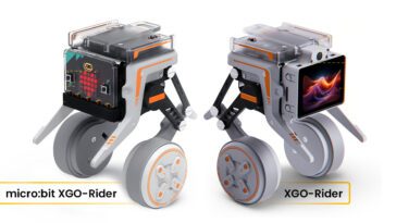 XGO-Rider self-balancing ESP32 robot with BBC micro:bit or Raspberry Pi CM4 module
