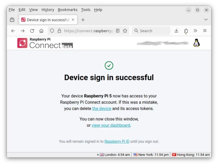 Connexion réussie à Devide Devide Connexion réussie