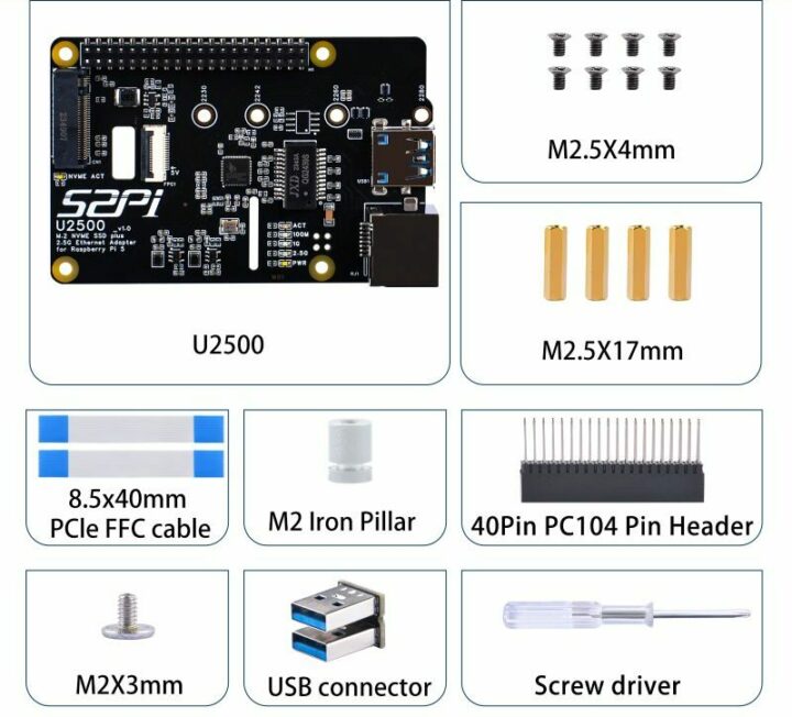 Contenu du paquet 52Pi Contenu de l'emballage 52Pi W01 U2500