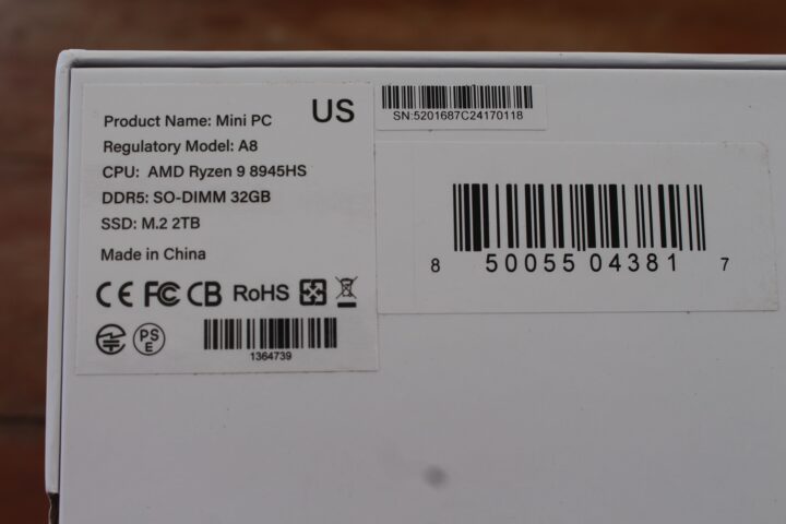 Package GEEKOM Spécifications du mini PC AMD Ryzen 9 8945HS