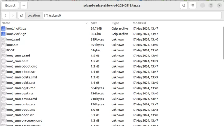 Carte SD Radxa Airbox B4 image