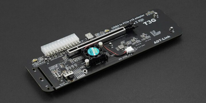 Adaptateur de carte graphique USB4 vers PCIe 4.0 x16 Thunderbolt 4 eGPU L'adaptateur ADT-Link UT3G USB vers PCIe convertit USB4 en PCIe x16 avec une bande passante de 40 Gbit/s, prenant en charge USB4, TB 3/4, avec contrôleur ASM2464PD.