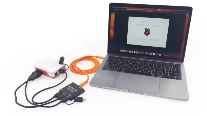Invité d'ordinateur portable cible KVM-sur-USB Raspberry Pi