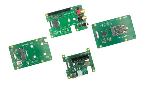 Mpcie Hat Raspberry Pi Pineboards ajoute quatre autres cartes Raspberry Pi 5 PCIe HAT+ avec ...