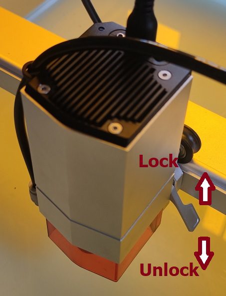 verrouillage du module laser déverrouillage verrouillage du module laser déverrouillage