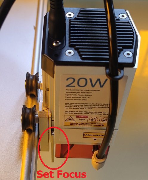 Réglage de la mise au point TOOCAA L2 20W Réglage de la mise au point TOOCAA L2 20W