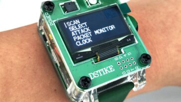 Deauther Watch X worn on wrist