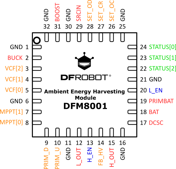 Schéma de brochage du module de récupération d'énergie schéma de brochage du module de récupération d'énergie