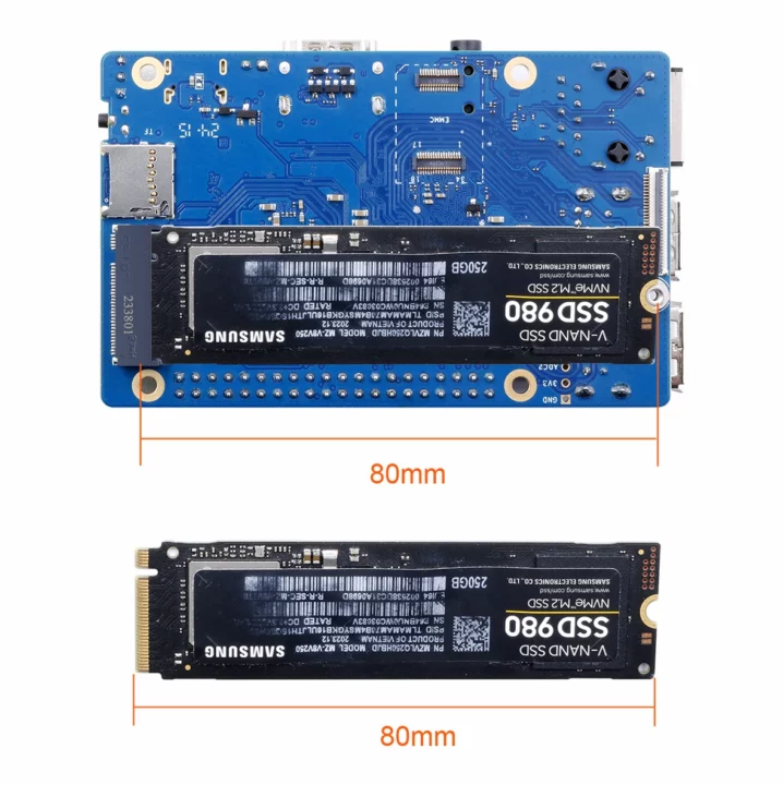 Prise Rockchip RK3566 SBC M.2 2280 Prise Rockchip RK3566 SBC M.2 2280
