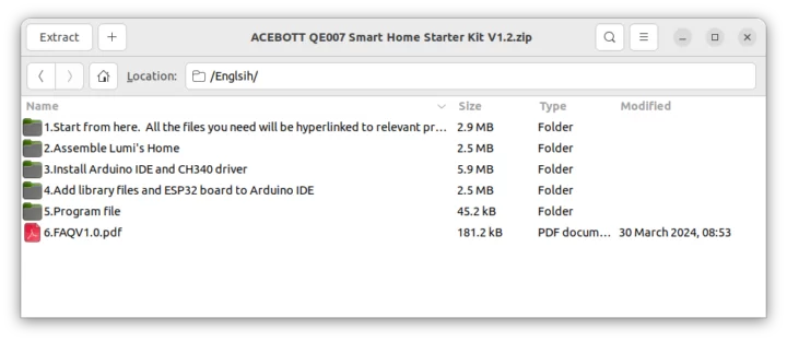 Documentation du kit ACEBOTT QE007 Documentation du kit ACEBOTT QE007