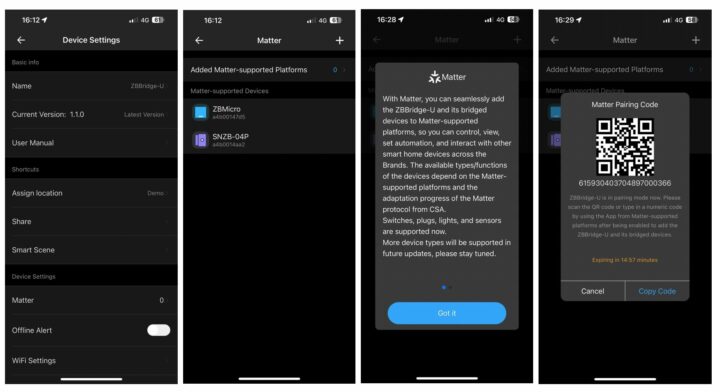 Sonoff ZB Bridge Ultra MatterBridge1 Sonoff Zigbee Bridge Ultra Matter Bridge dans eWelink
