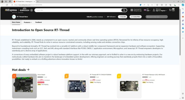 Boutique en ligne RT-Thread Boutique en ligne RT-Thread
