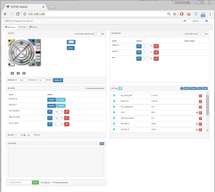 Interface utilisateur Web FluidNC ESP3D