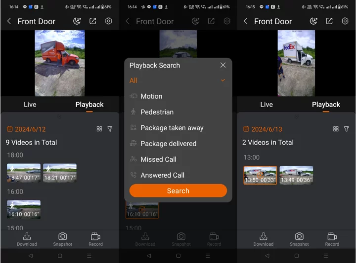 Napcat wifi vidéo sonnette filtre vidéo piéton paquet