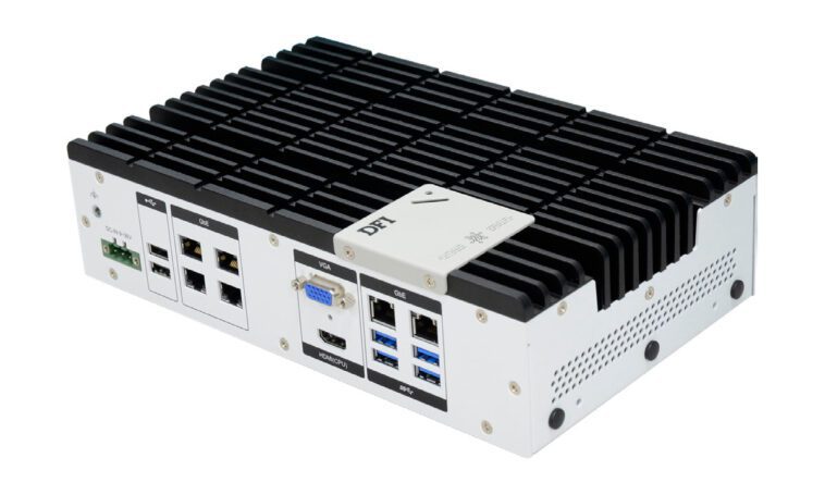 L'ordinateur Edge AI Box sans ventilateur DFI X6-MTH-ORN combine un SoC Intel Core Ultra de 14e génération avec le module AI NVIDIA Jetson Orin 1 DFI X6-MTH-ORN Edge AI Box computer