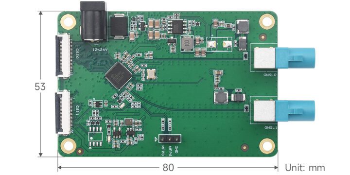 Taille des détails de la carte de caméra MAX9296 GMSL
