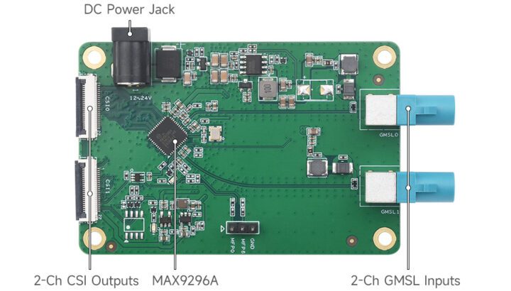 Détails de la carte caméra MAX9296 GMSL 3