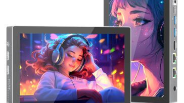 HIGOLE F9B Pro mini PC with 7-inch touchscreen display