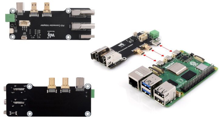 Adaptateur multifonction Micro HDMI vers HDMI pour Raspberry Pi 5 ou Pi 4B Adaptateur multifonction Micro HDMI vers HDMI pour Raspberry Pi 5 ou Pi 4B