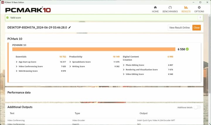 Cincoze DS-1402 PCMark 10