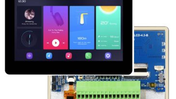 L'écran tactile sans fil ESP32-S3 de 4,3 pouces est doté d'un bornier avec RS485, CAN Bus, I2C, DIO