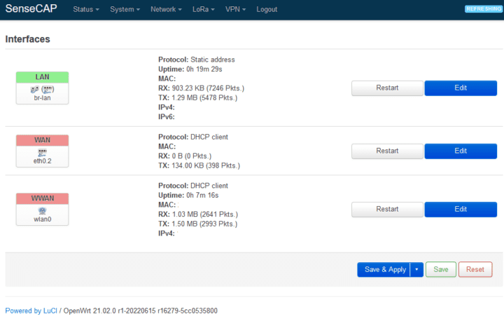 État de la connexion réseau. État de la connexion réseau.