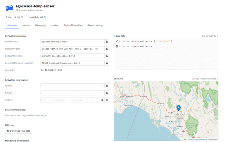 Ajout d'un périphérique terminal au réseau The Things. Ajout d'un périphérique terminal au réseau The Things.