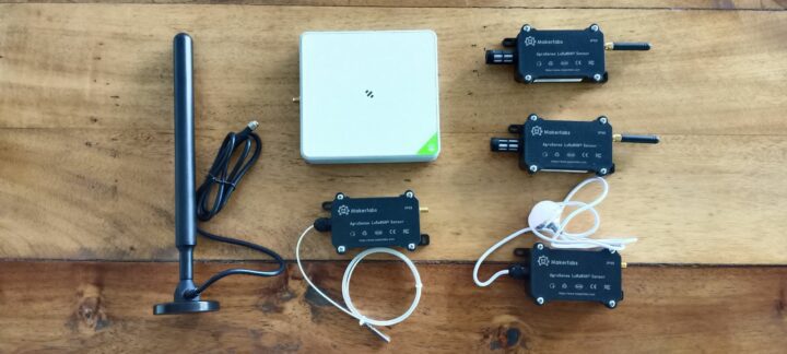 Appareils reçus. Capteurs AgroSense LoRaWAN et passerelle SenseCap M2