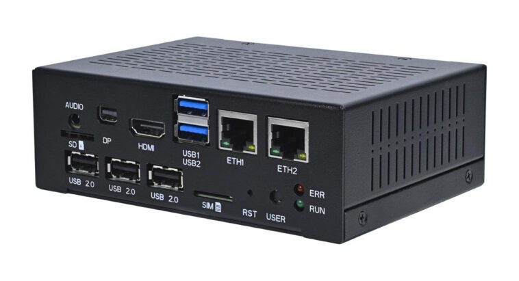 Le PC industriel sans ventilateur Rockchip RK3568 offre des interfaces Ethernet, 4G LTE, WiFi, connectivité BLE, RS485, RS232 et CAN Bus 1 Rockchip RK3568 fanless industrial PC