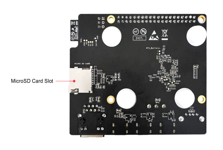 Emplacement pour carte microSD de la carte ESP32-P4 Emplacement pour carte microSD de la carte ESP32-P4
