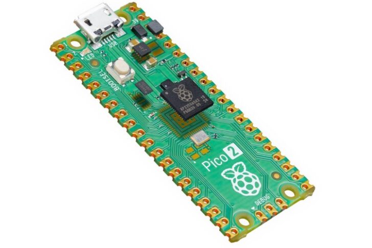 Puce Raspberry Mini Raspberry Pi Pico 2 : Doté de la puce RP2350 avec cœurs Arm et RISC-V