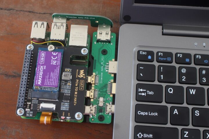 Coque pour ordinateur portable Raspberry Pi 5 CrowView Note Coque pour ordinateur portable Raspberry Pi 5 CrowView Note