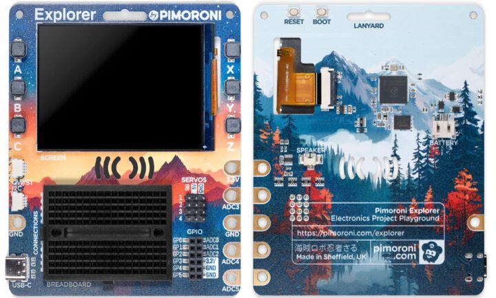 Kit de démarrage Pimoroni Explorer haut et bas