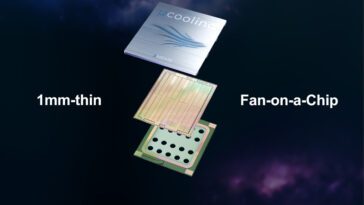 xMEMS XMC 2400 micro cooling fan on a chip