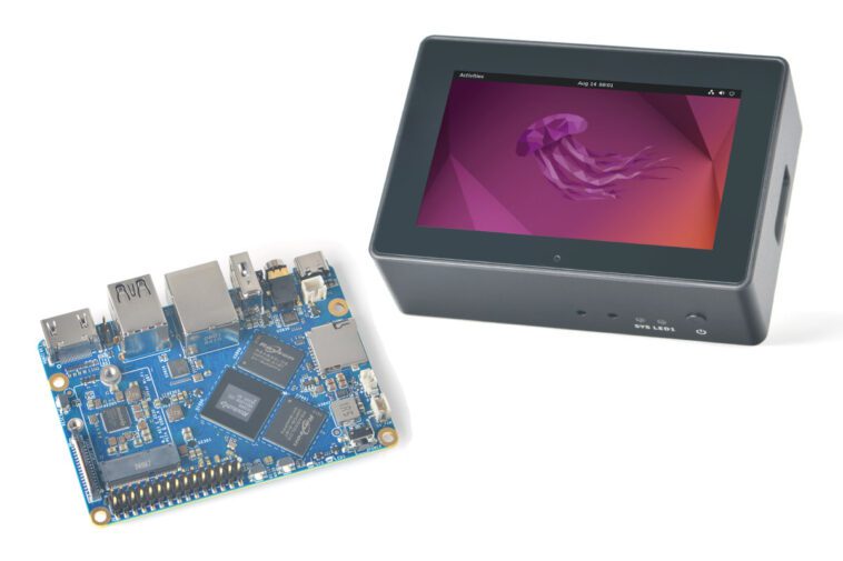 NanoPi M6 - Une solution SBC Rockchip RK3588S et IHM sans ventilateur avec un écran tactile intégré de 3,5 pouces 1 NanoPi-M6 SBC HMI solution