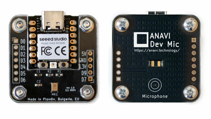 Micro de développement ANAVI avant arrière ANAVI Dev Mic avant et arrière