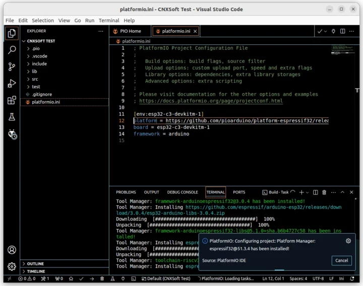 plate-forme Arduino ESP32 Core 3.0.4