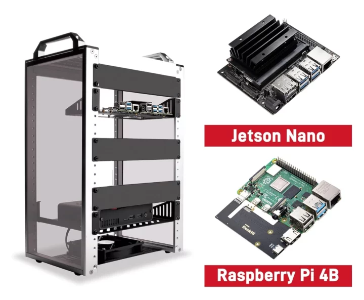 Support de montage en rack pour Raspberry Pi 4, Jetson Nano
