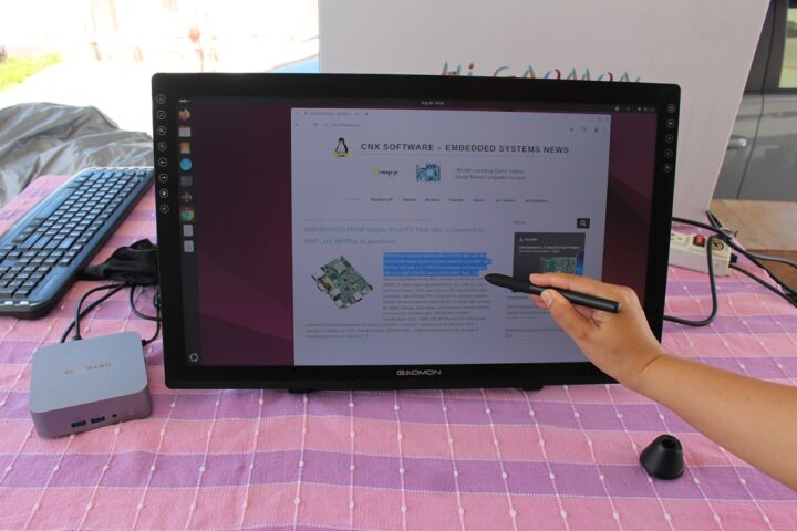 Écran à stylet Ubuntu 24.04 Firefox