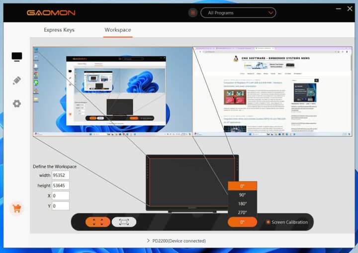 Faire pivoter la zone de travail