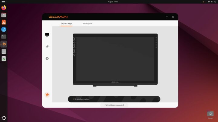 Paramétrage du stylet GAOMON sous Linux