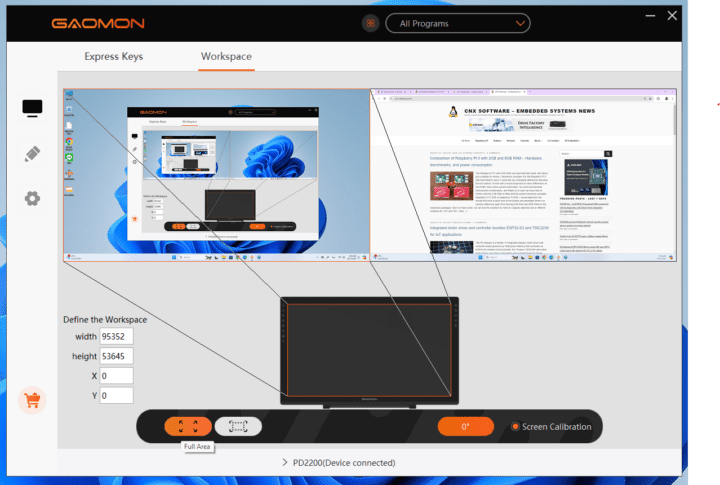Logiciel GAOMON Windows 11 Zone complète