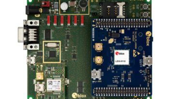 Les kits d'évaluation u-blox EVK-LEXI-R10 comprennent les modules LEXI-R10 LTE Cat 1bis et MAX-M10S GNSS pour la connectivité IoT cellulaire et GPS