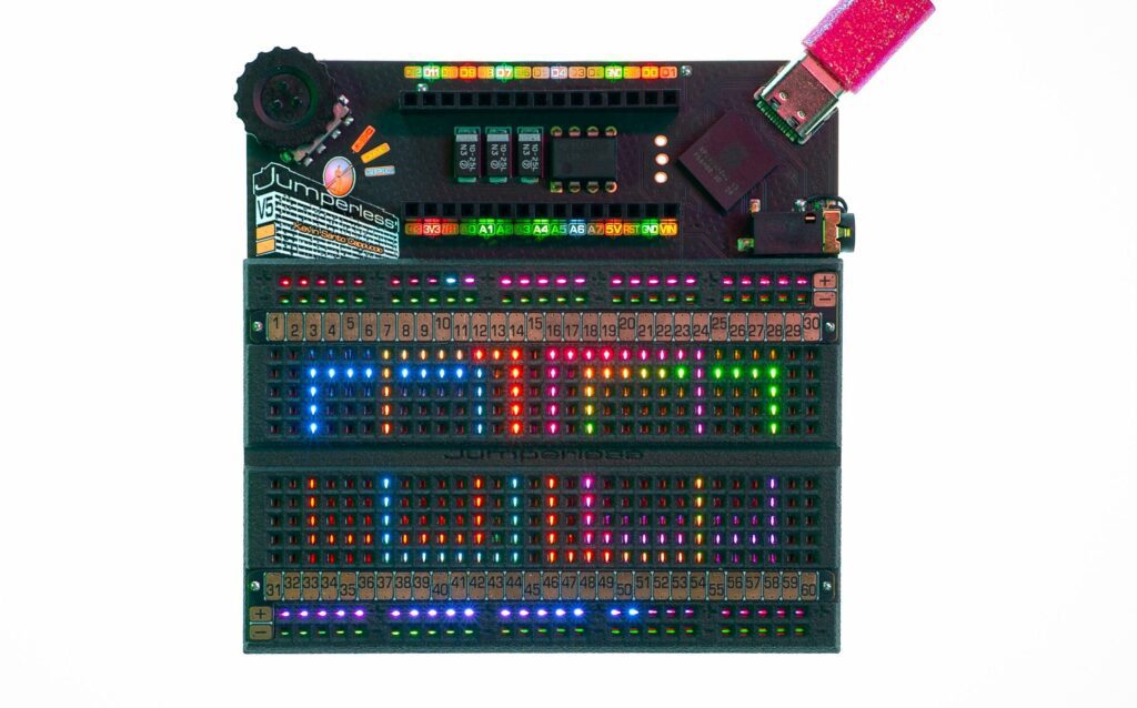 Plaque Raspberry Plaque de prototypage Jumperless V5 programmable avec alimentation ...