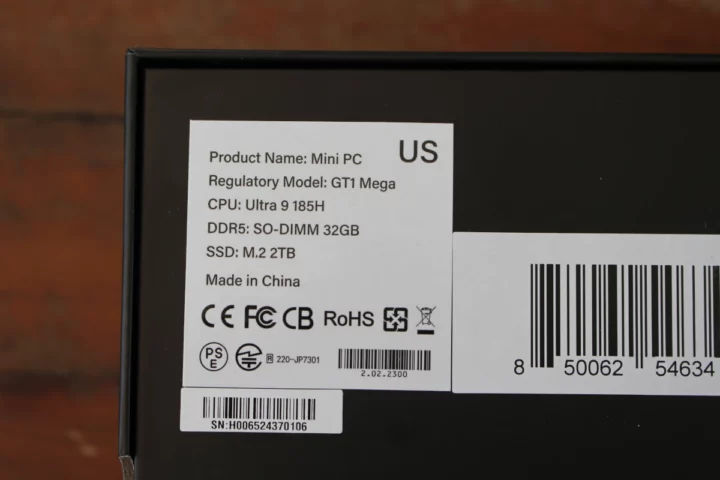 Mini-ordinateur Intel Core Ultra 9 185H